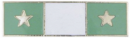 Three panel Commendation Bar with two stars Style # 8329 <br>1 7/16