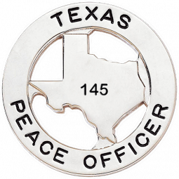 badge texas officer peace cut circular badges blackinton description state