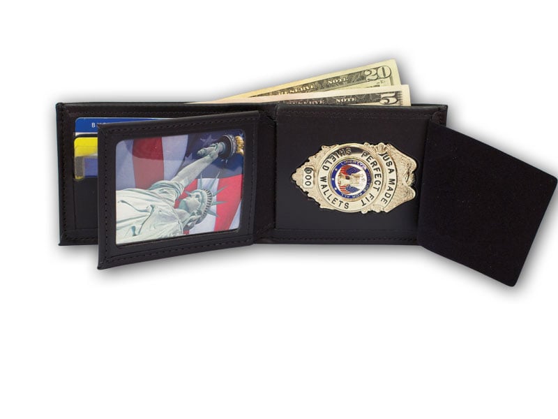 Perfect Fit Model 101 Trifold Leather Police Badge Wallet