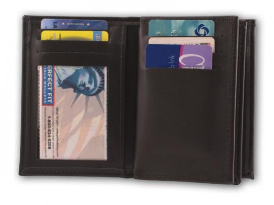 Bi-Fold Badge Wallet With Single ID Window & 5 CC Slots - Agent