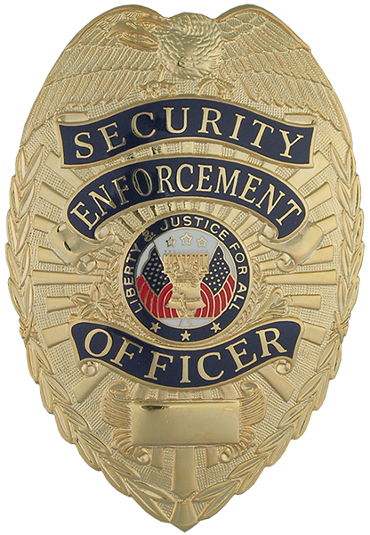 Security Enforcement Officer Stock Badge SB-3020: Badges Ex Cetera