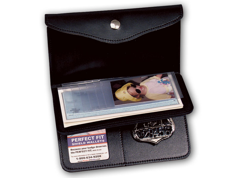 Perfect Fit Model 104-A Bifold Hidden Badge Wallet - Double ID - Cutout