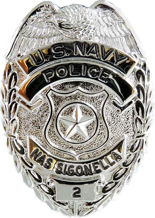 U.S. Navy Badge with Shield in Die