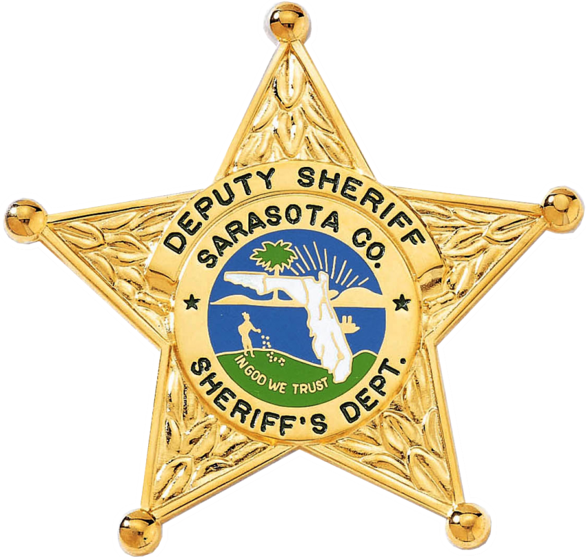 5-Point Florida Star Badge with Circular Panel