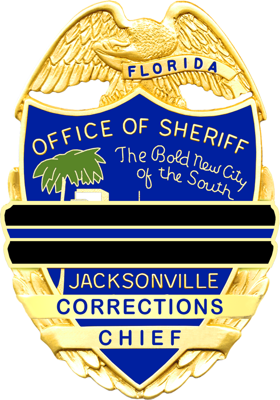 Jacksonville Sheriff Badge with Mourning Bar